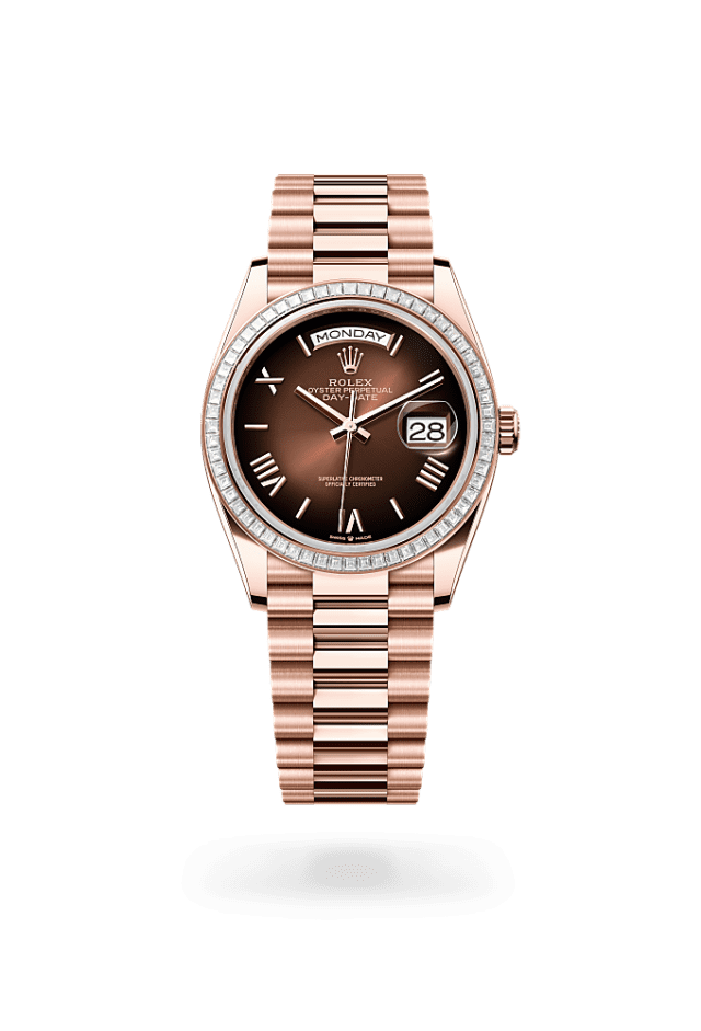 Day-Date 36 - Oyster, 36 mm, Everose gold and diamonds