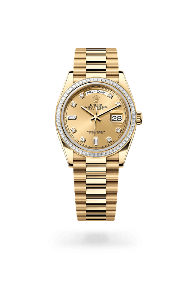 Day-Date 36 - Oyster, 36 mm, yellow gold and diamonds