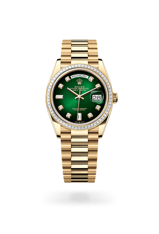 Day-Date 36 - Oyster, 36 mm, yellow gold and diamonds