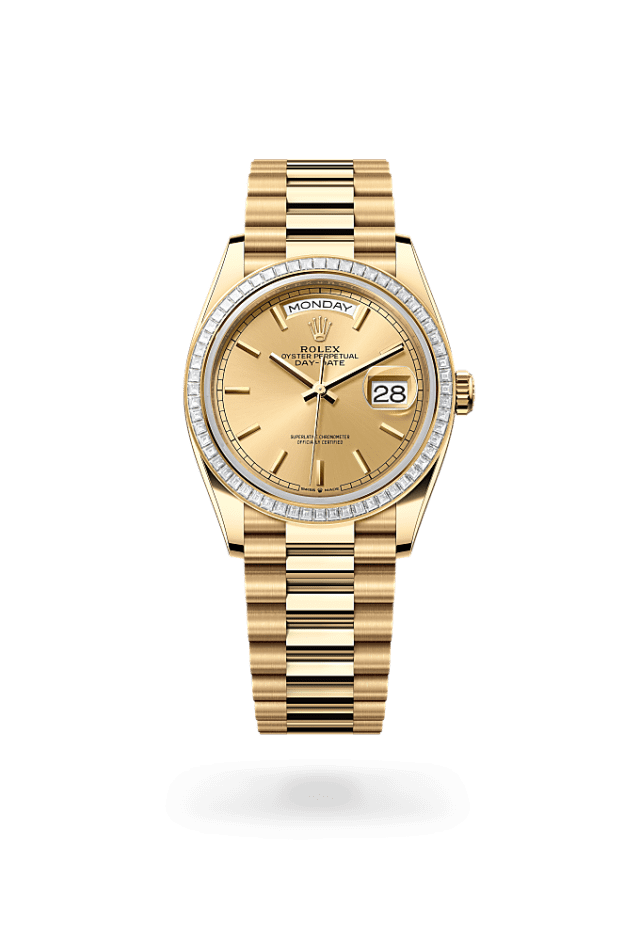 Day-Date 36 - Oyster, 36 mm, yellow gold and diamonds