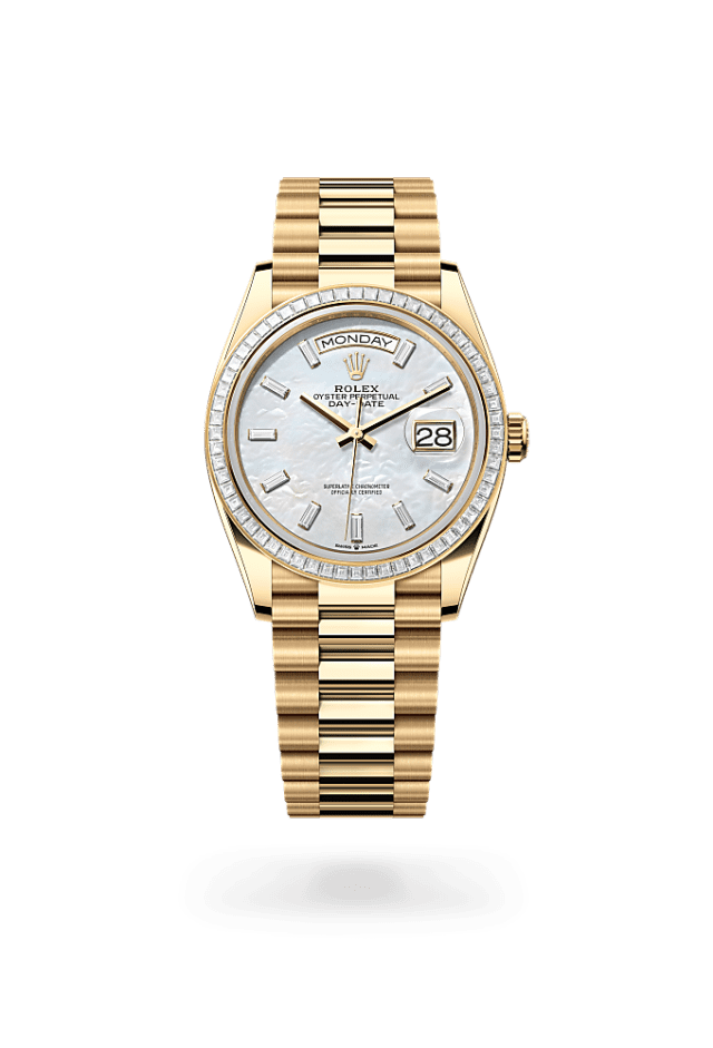 Day-Date 36 - Oyster, 36 mm, yellow gold and diamonds