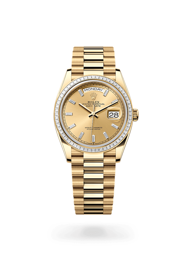Day-Date 36 - Oyster, 36 mm, yellow gold and diamonds