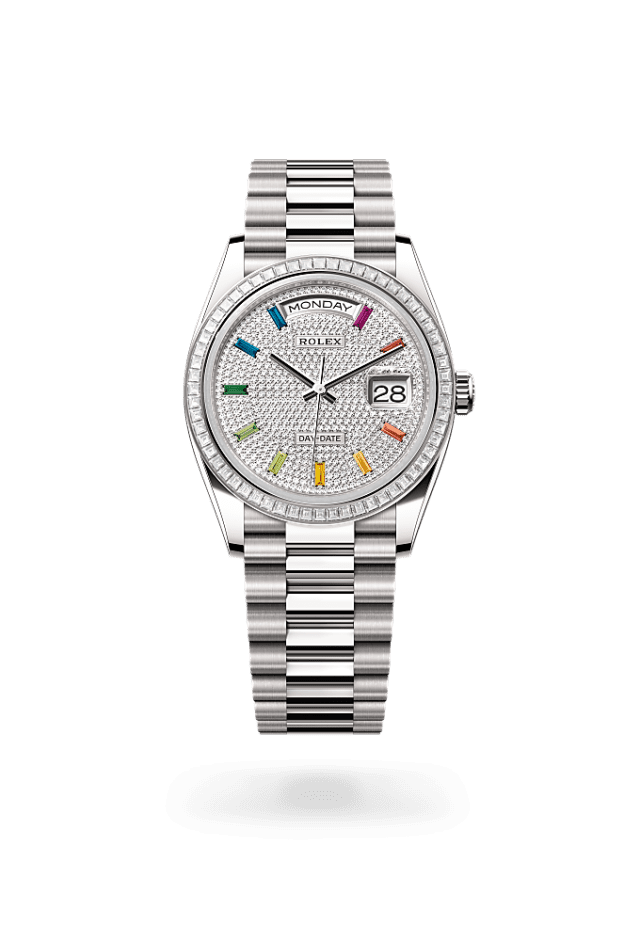 Day-Date 36 - Oyster, 36 mm, white gold and diamonds