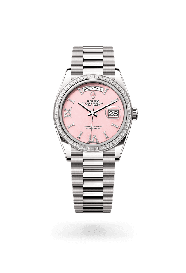 Day-Date 36 - Oyster, 36 mm, white gold and diamonds