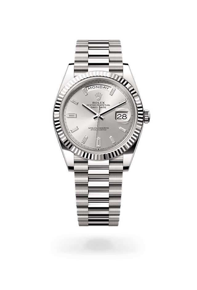 Day-Date 40 - Oyster, 40 mm, white gold
