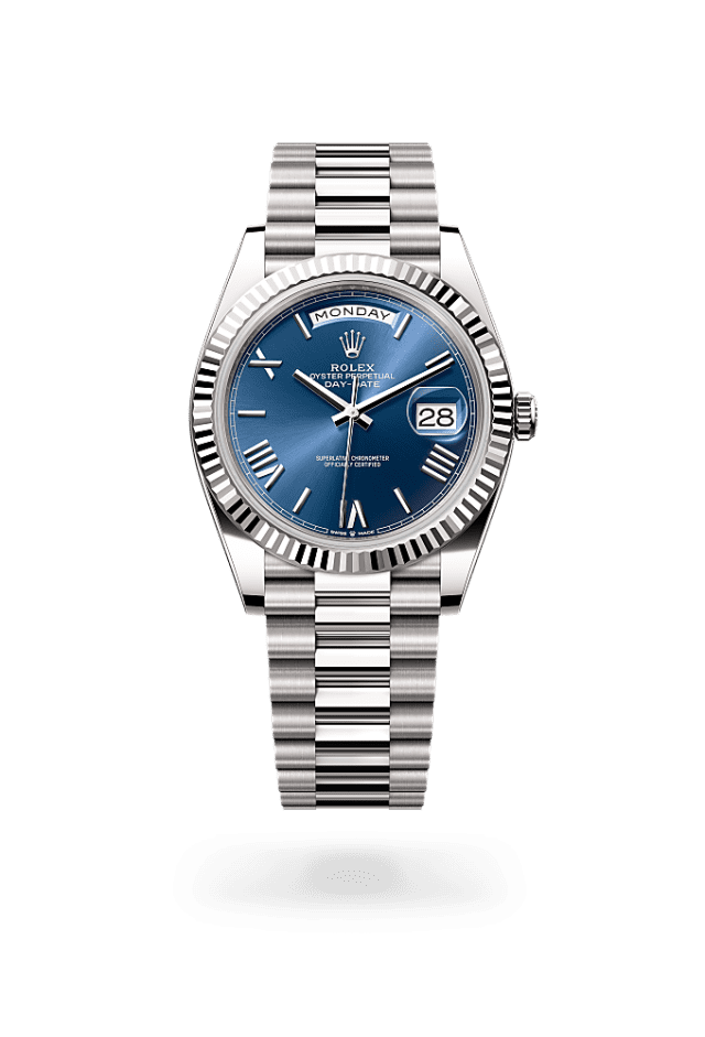 Day-Date 40 - Oyster, 40 mm, white gold