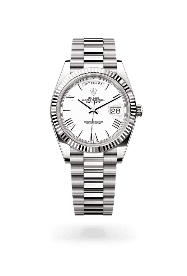 Day-Date 40 - Oyster, 40 mm, white gold