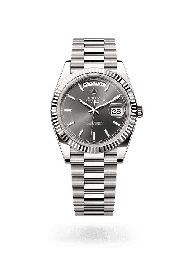 Day-Date 40 - Oyster, 40 mm, white gold