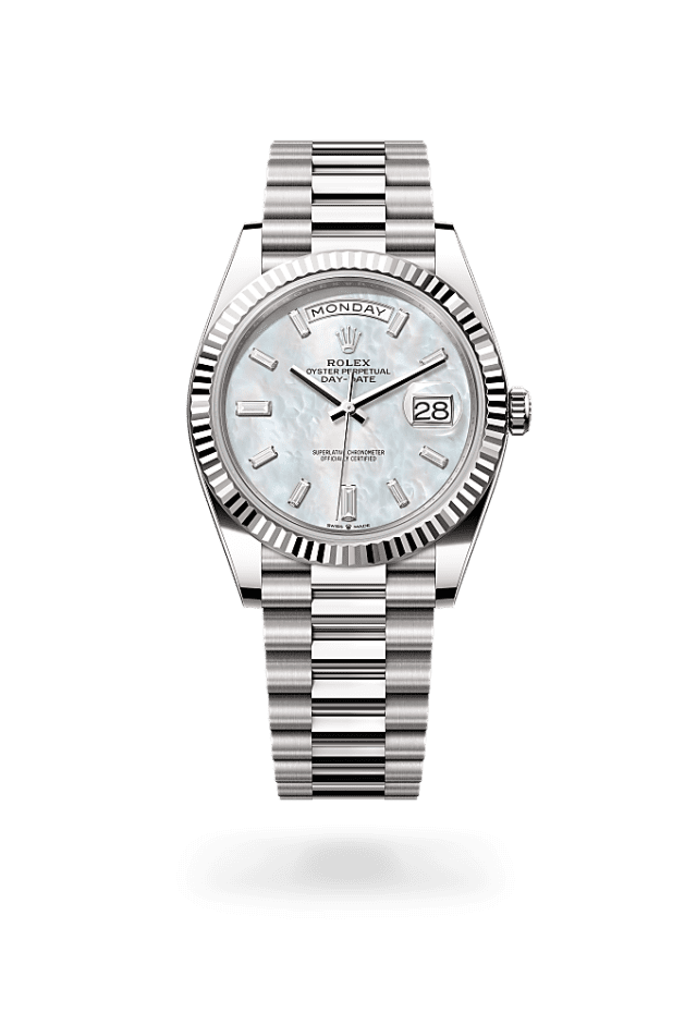 Day-Date 40 - Oyster, 40 mm, white gold