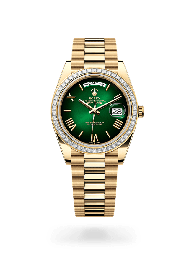 Day-Date 40 - Oyster, 40 mm, yellow gold and diamonds