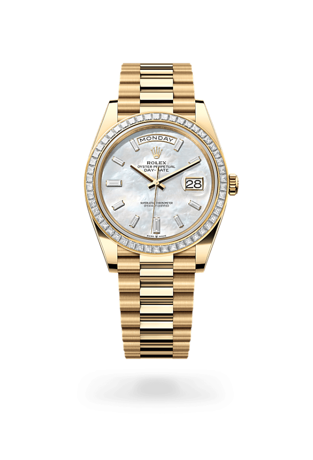 Day-Date 40 - Oyster, 40 mm, yellow gold and diamonds