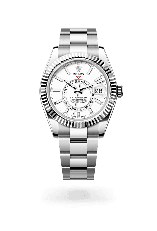 Sky-Dweller - Oyster, 42 mm, Oystersteel and white gold