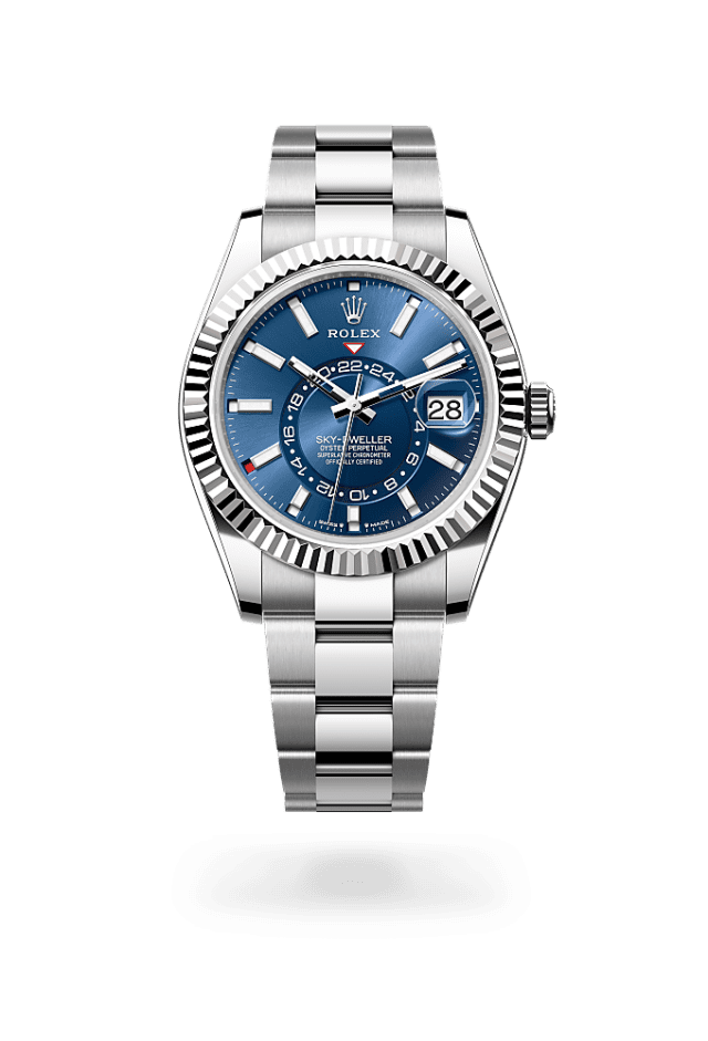 Sky-Dweller - Oyster, 42 mm, Oystersteel and white gold