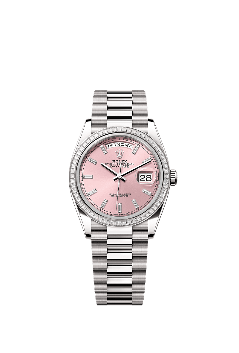Rolex Lady-Datejust prata e rose