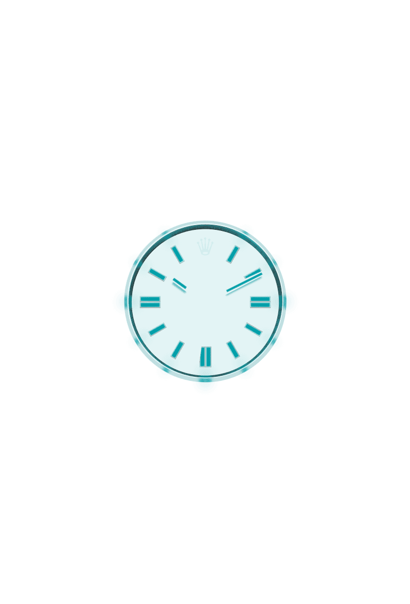 אויסטר פרפטואל 41, אויסטר, 41 מ"מ, פלדת אויסטר, לוח המחוגים : בצבע פיסטוק, Rolex