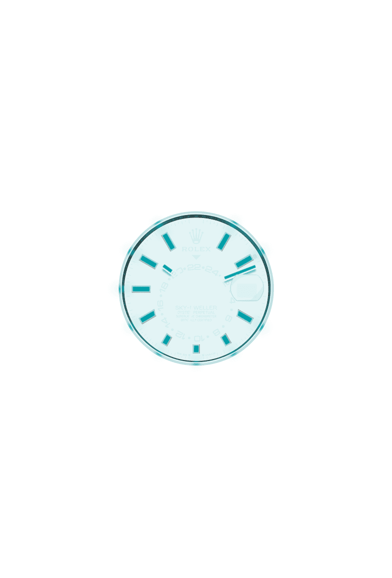 Sky-Dweller, Oyster, 42 mm, or jaune, Cadran : Noir vif, Rolex