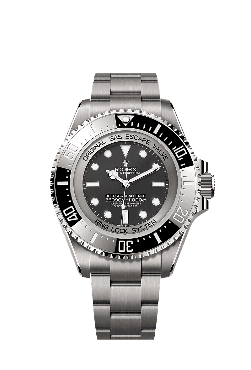 Deepsea Challenge, Oyster, 50 mm, titanium RLX, Permukaan : Hitam terang, Rolex