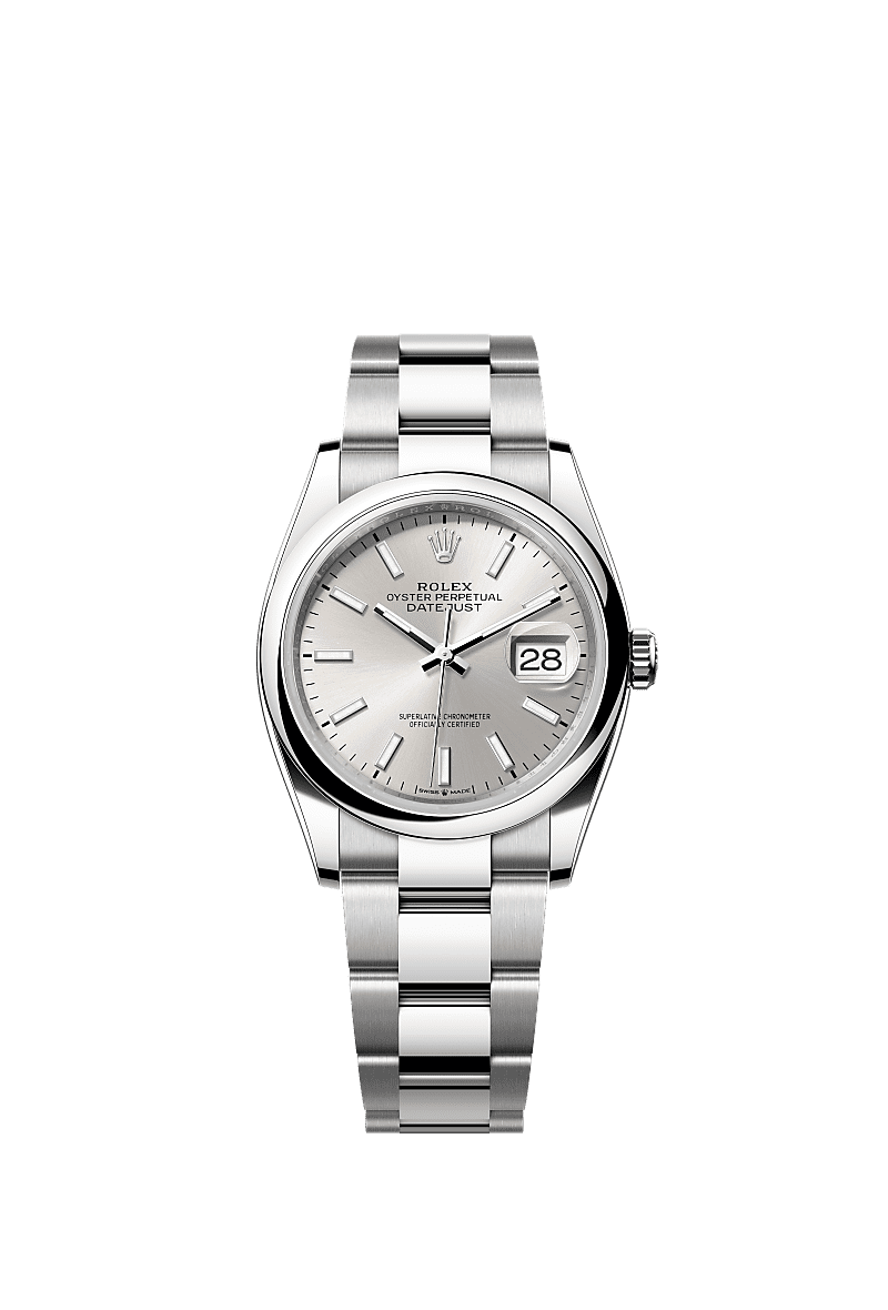 Datejust 36, Oyster, 36 mm, Oystersteel, Dial : Perak, Rolex