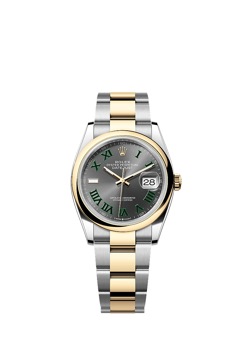 Datejust 36, Oyster, 36 mm, Oystersteel and yellow gold, Dial : Slate, Rolex