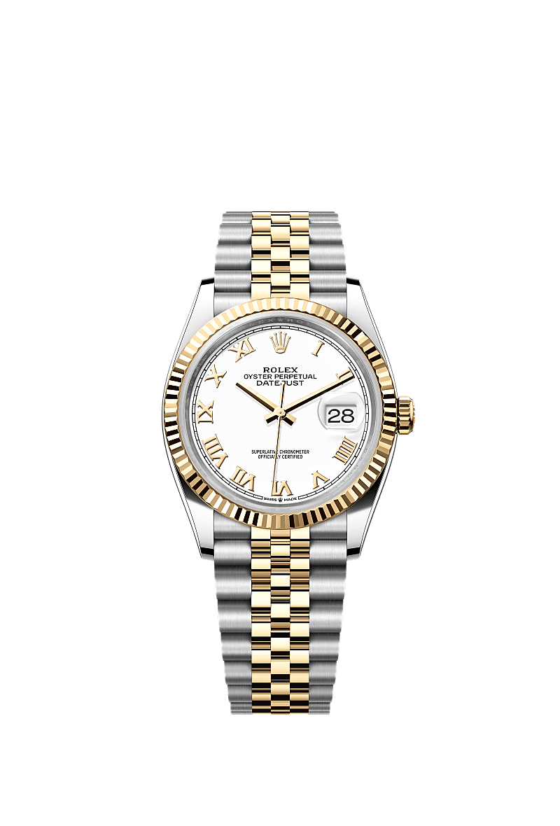 Datejust 36, Oyster, 36 mm, Oystersteel and yellow gold, Dial : White, Rolex