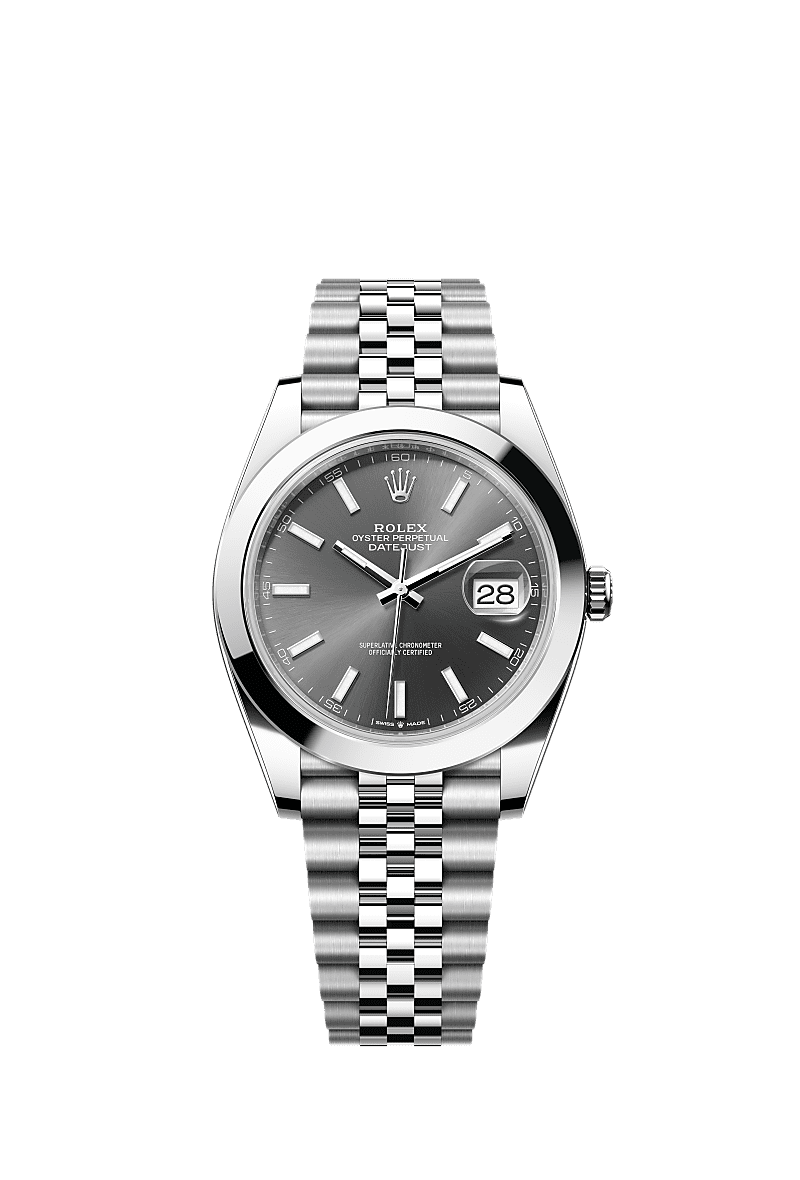 Datejust 41, Oyster, 41 mm, acero Oystersteel, Esfera : Pizarra, Rolex