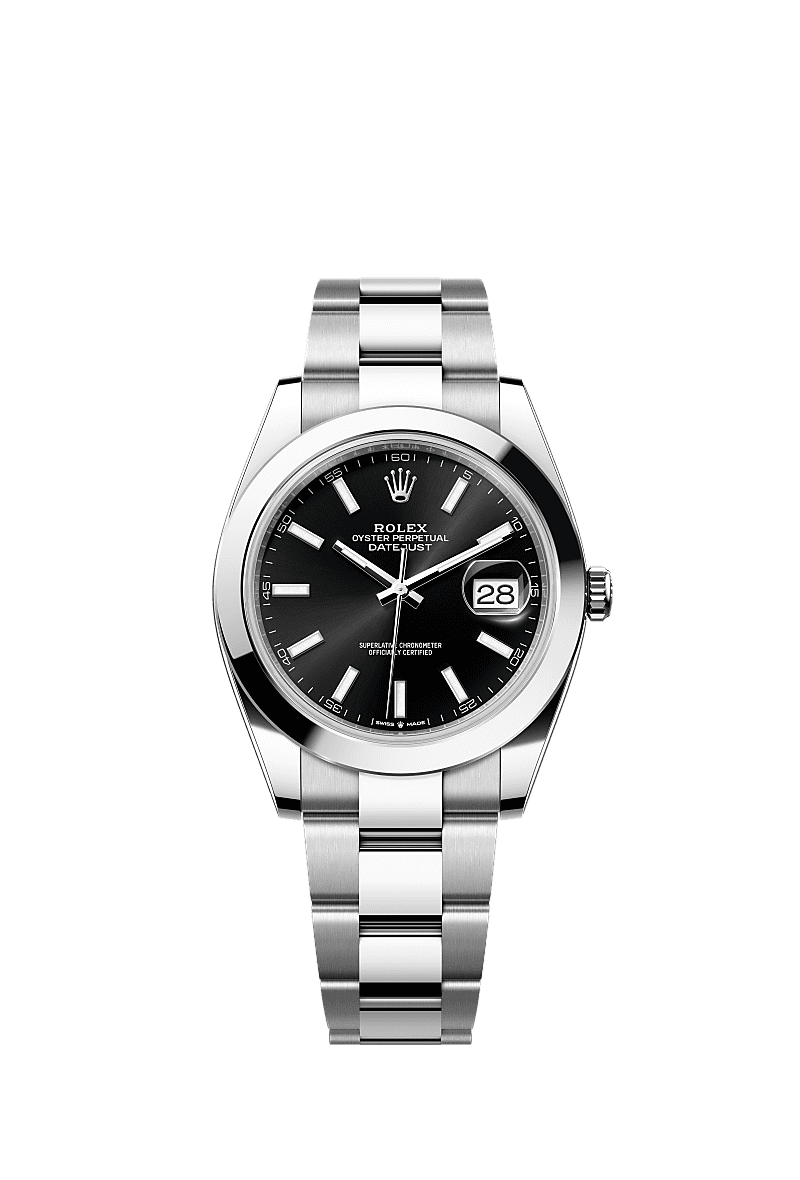 Datejust 41, Oyster, 41 mm, acciaio Oystersteel, Quadrante : Nero vivo, Rolex