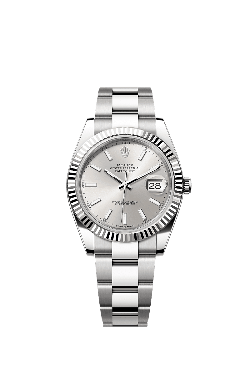 Datejust 41, Oyster, 41 mm, Oystersteel and white gold, Dial : Silver, Rolex