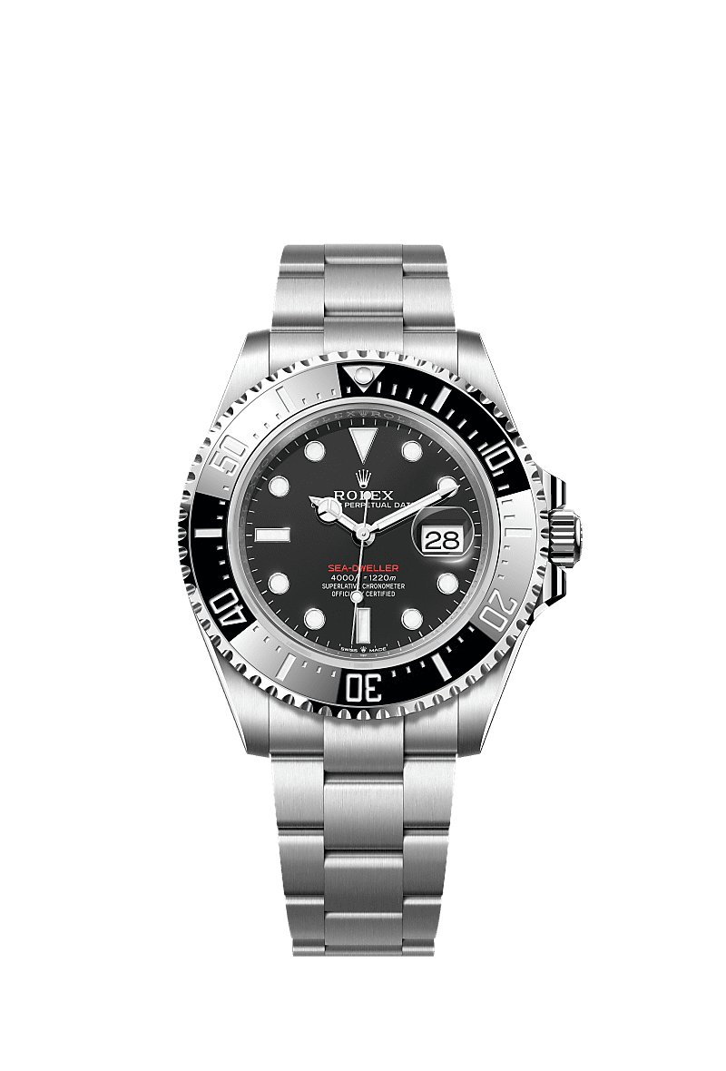 シードゥエラー, オイスター、43 mm、オイスタースチール, ダイアル : インテンスブラック, Rolex