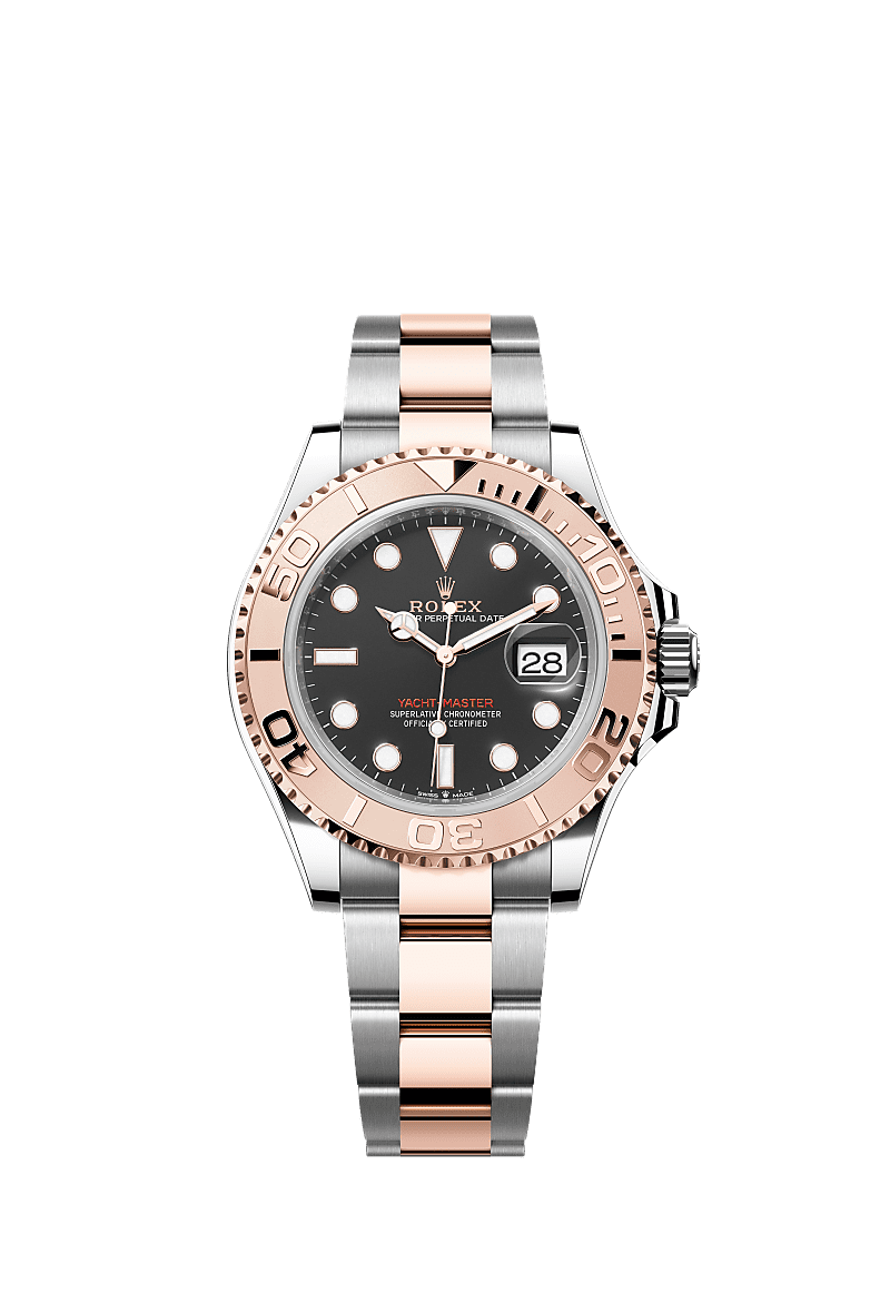 ヨットマスター 40, オイスター、40 mm、オイスタースチール＆エバーローズゴールド, ダイアル : インテンスブラック, Rolex