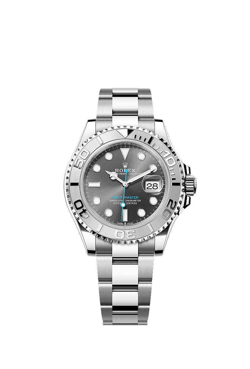 ヨットマスター 40, オイスター、40 mm、オイスタースチール&プラチナ, ダイアル : スレート, Rolex
