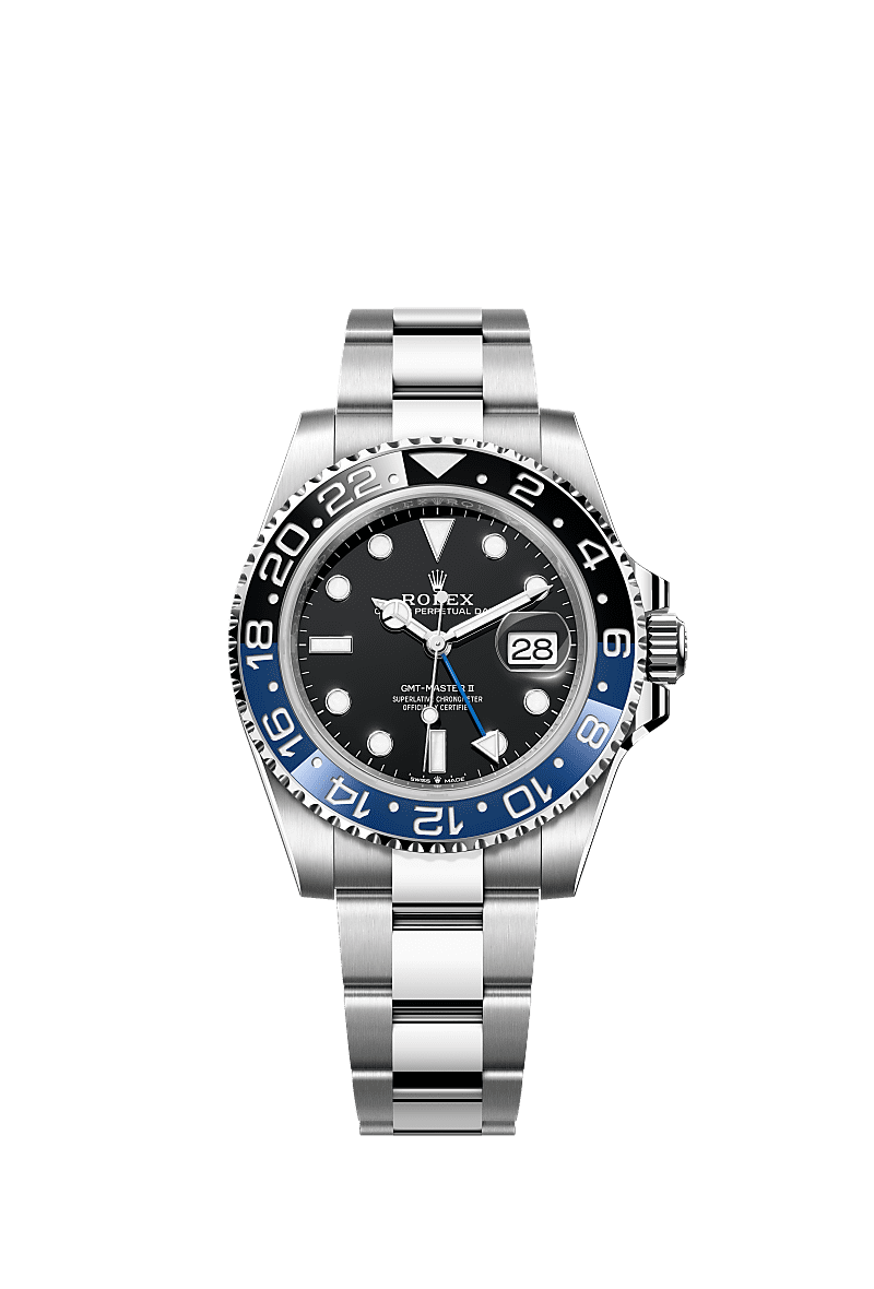 GMT-Master II, 蠔式，40毫米，蠔式鋼, 錶面 : 黑色, Rolex
