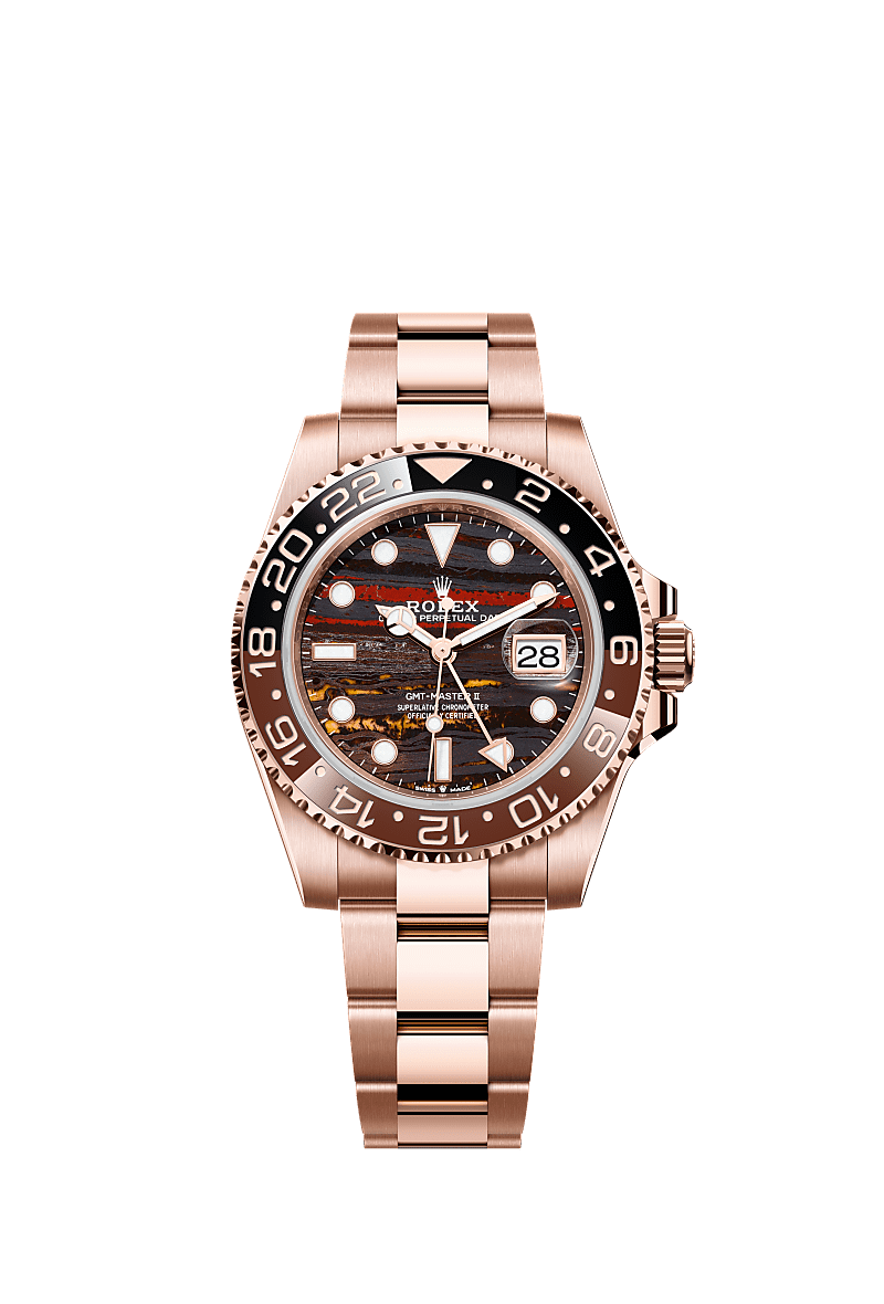 GMT-Master II, Oyster, 40 mm, Everose gold, Dial : Tiger iron, Rolex