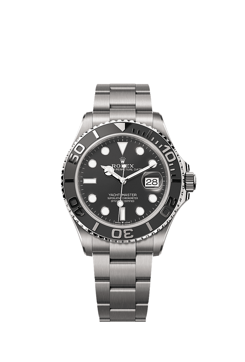Yacht-Master 42, Oyster, 42 mm, RLX titanium, Wijzerplaat : Diepzwart, Rolex