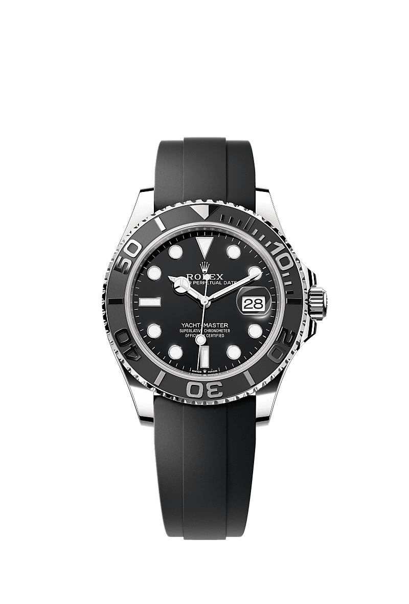 Yacht-Master 42, Oyster, 42 mm, or gris, Cadran : Noir, Rolex