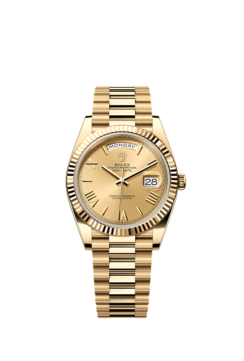 Day-Date 40, Oyster, 40 mm, yellow gold, Dial : Champagne-colour, Rolex