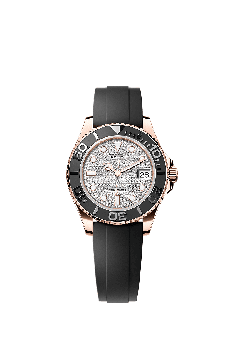 Yacht-Master 37, Oyster, 37 mm, Everose altın, Kadran : Pırlanta döşeli, Rolex