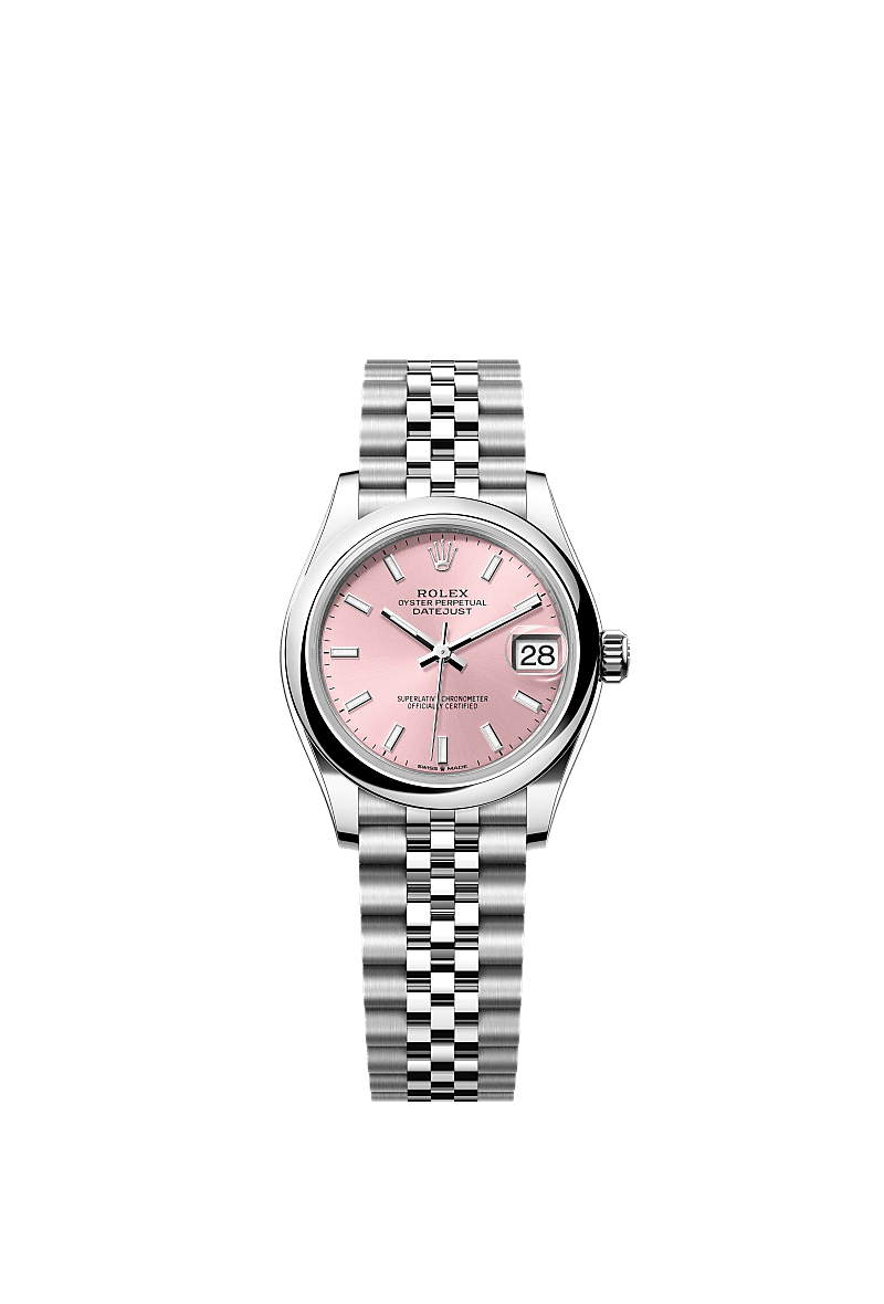 Datejust 31, Oyster, 31 mm, acier Oystersteel, Cadran : Rose, Rolex