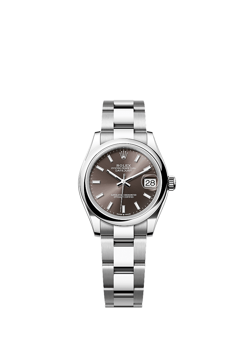 Datejust 31, 蠔式,31毫米,蠔式鋼, 錶面 : 深灰色, Rolex