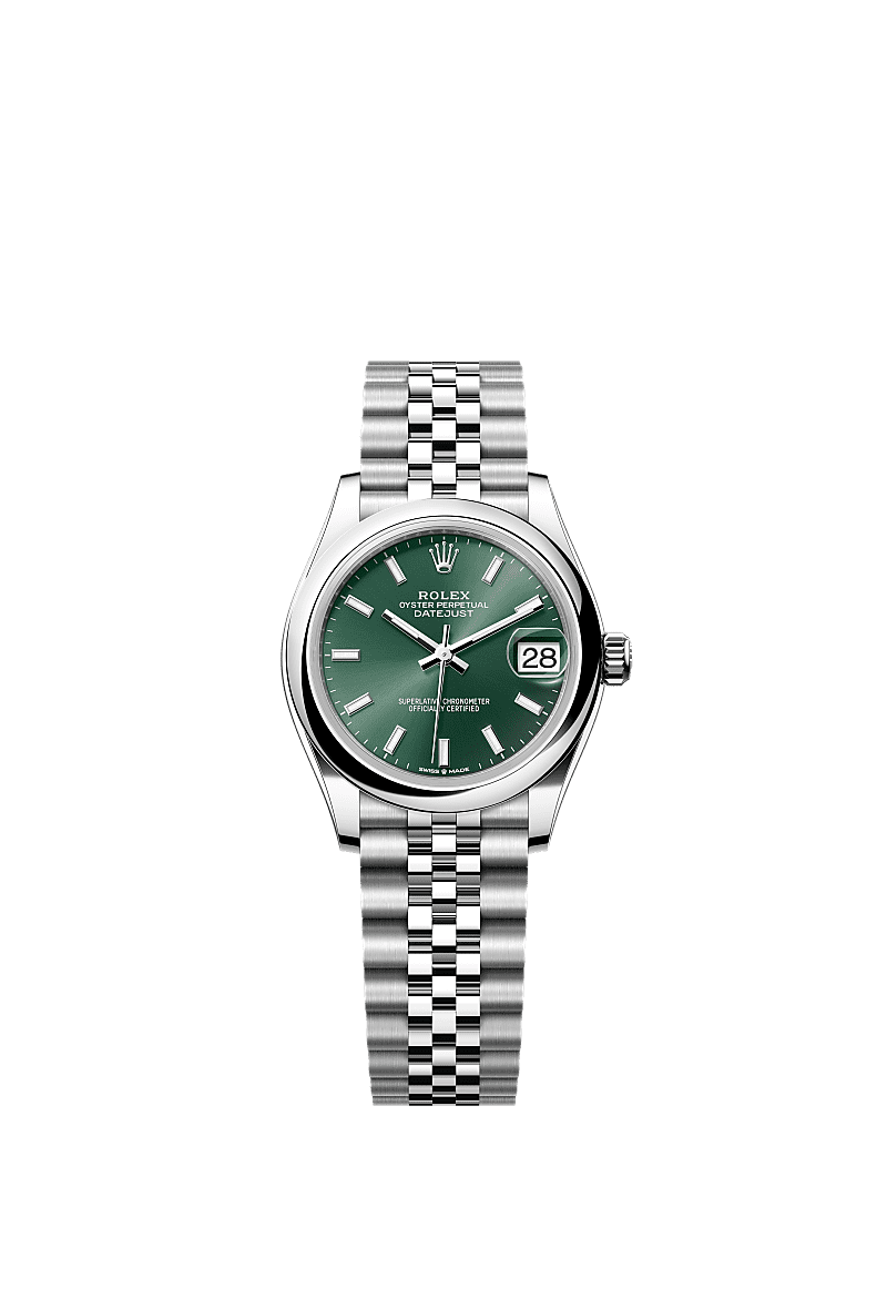 Datejust 31, Oyster, 31 мм, сталь Oystersteel, Циферблат : Мятно-зеленый, Rolex
