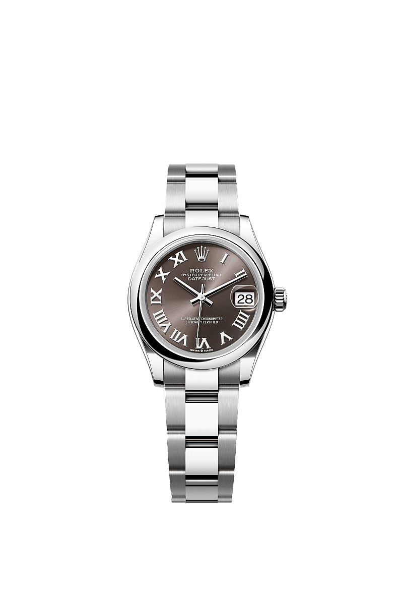 Datejust 31, Oyster, 31 mm, Edelstahl Oystersteel, Zifferblatt : Dark grey, Rolex