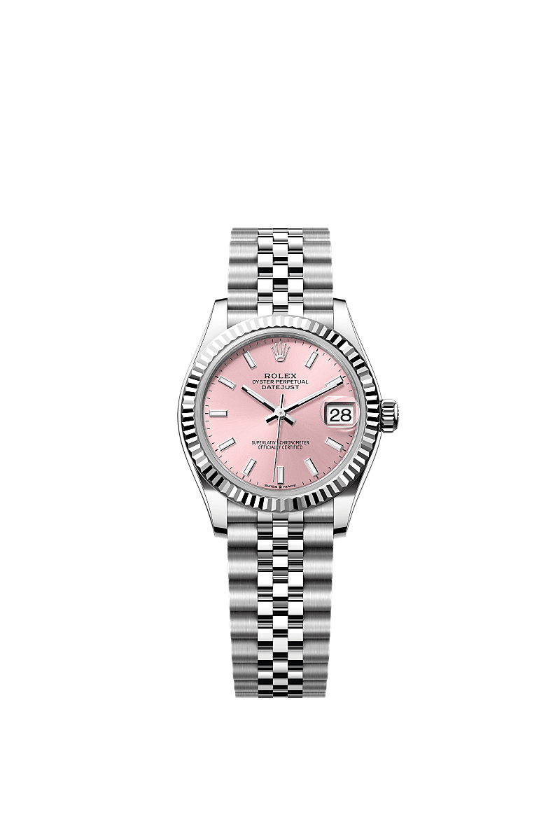 Datejust 31, Oyster, 31 mm, Oystersteel and white gold, Dial : Pink, Rolex
