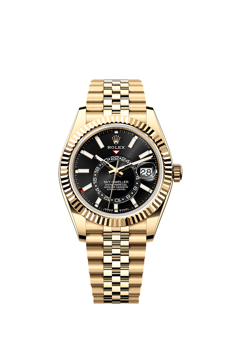 纵航者型, 蚝式,42毫米,黄金, 表盘 : 亮黑色, Rolex