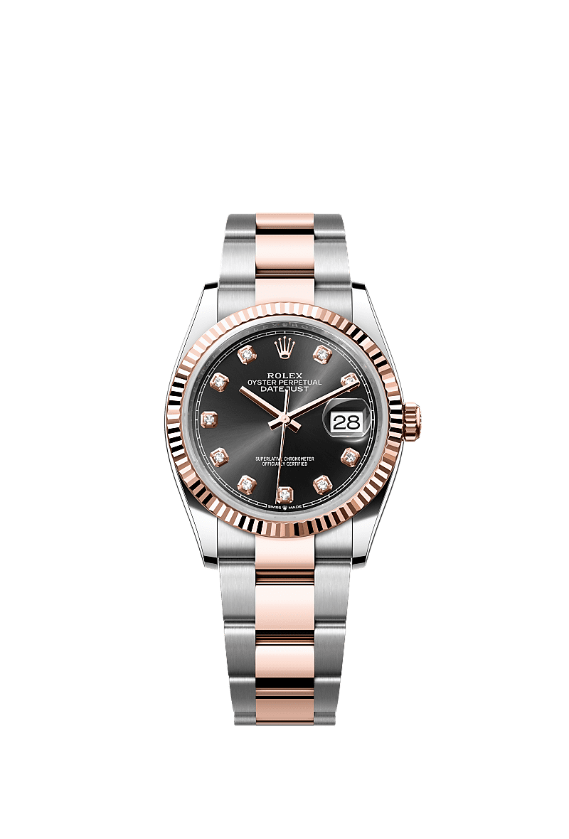 Rolex Datejust 36 horloge Oystersteel en Everose goud m126231 0020