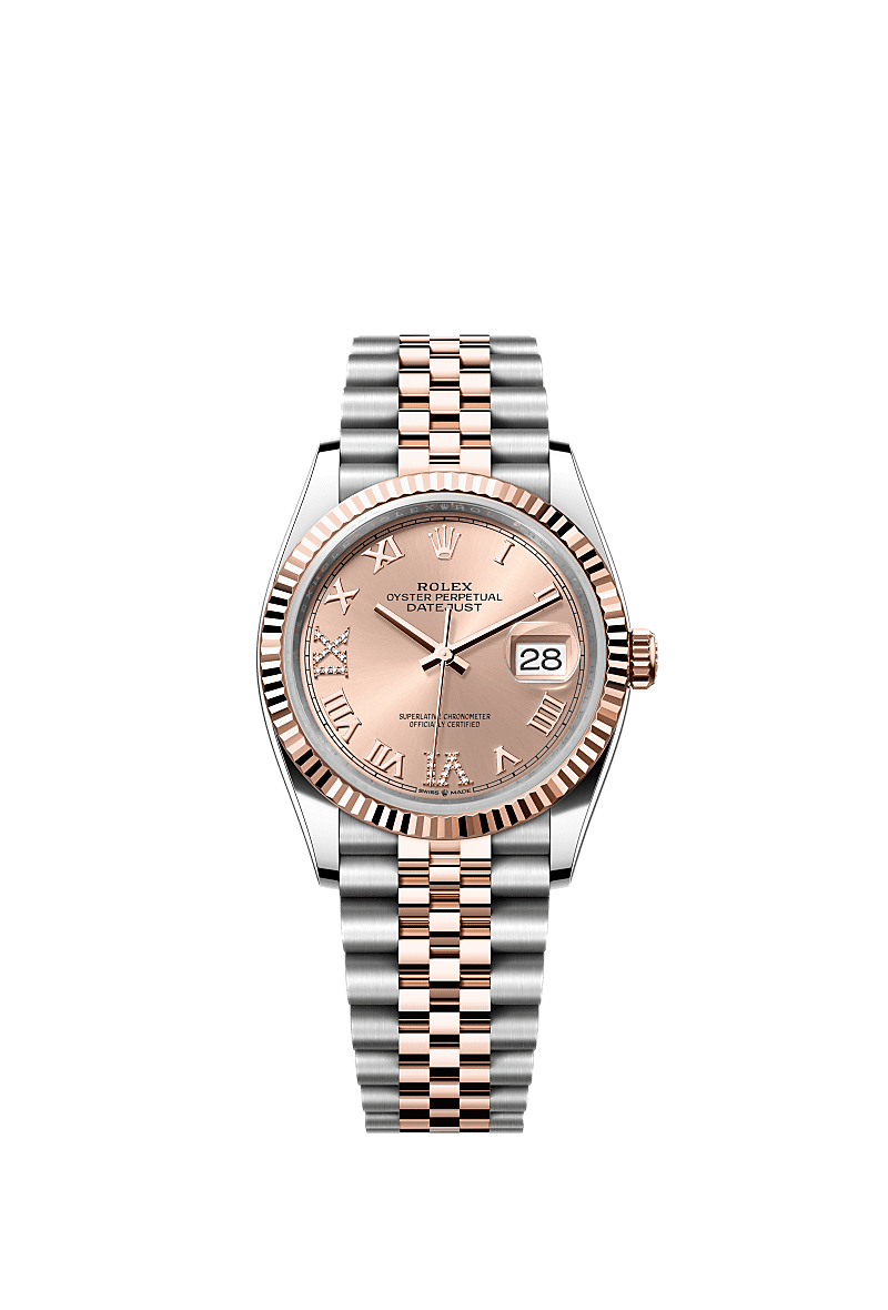 Rolex Datejust 36 saati Oystersteel celik ve Everose alt n m126231 0027