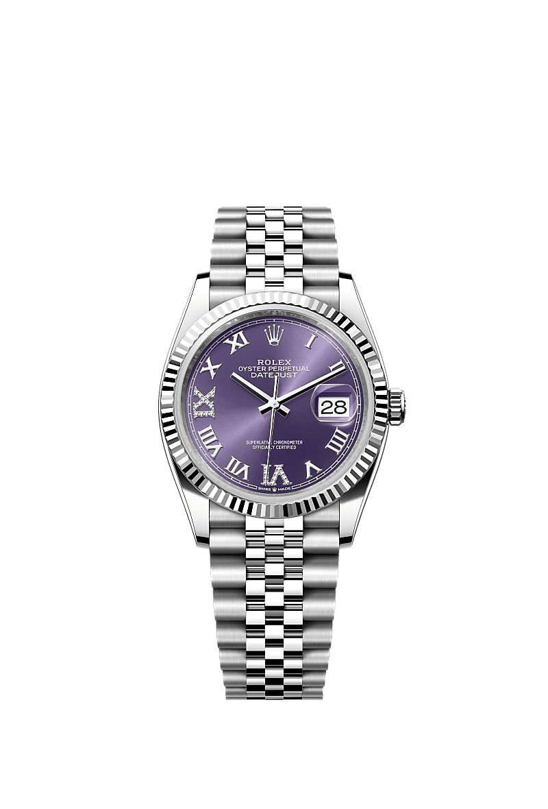 Purple face rolex discount