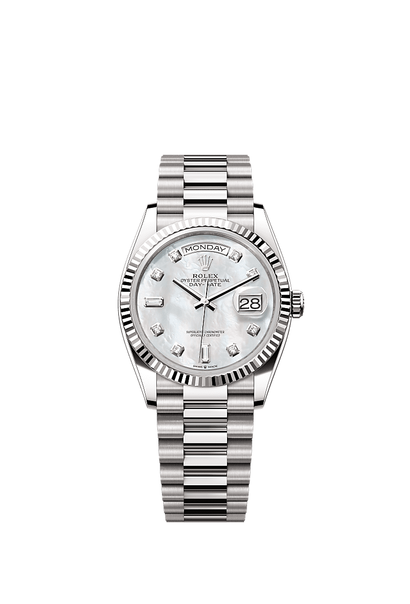 Rolex Day Date 36 watch 18 ct white gold m128239 0007