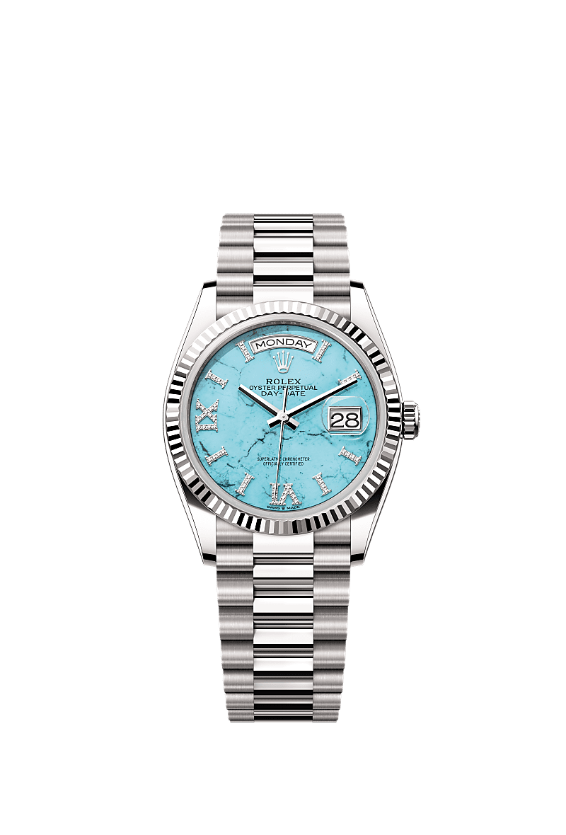 Rolex with turquoise face sale