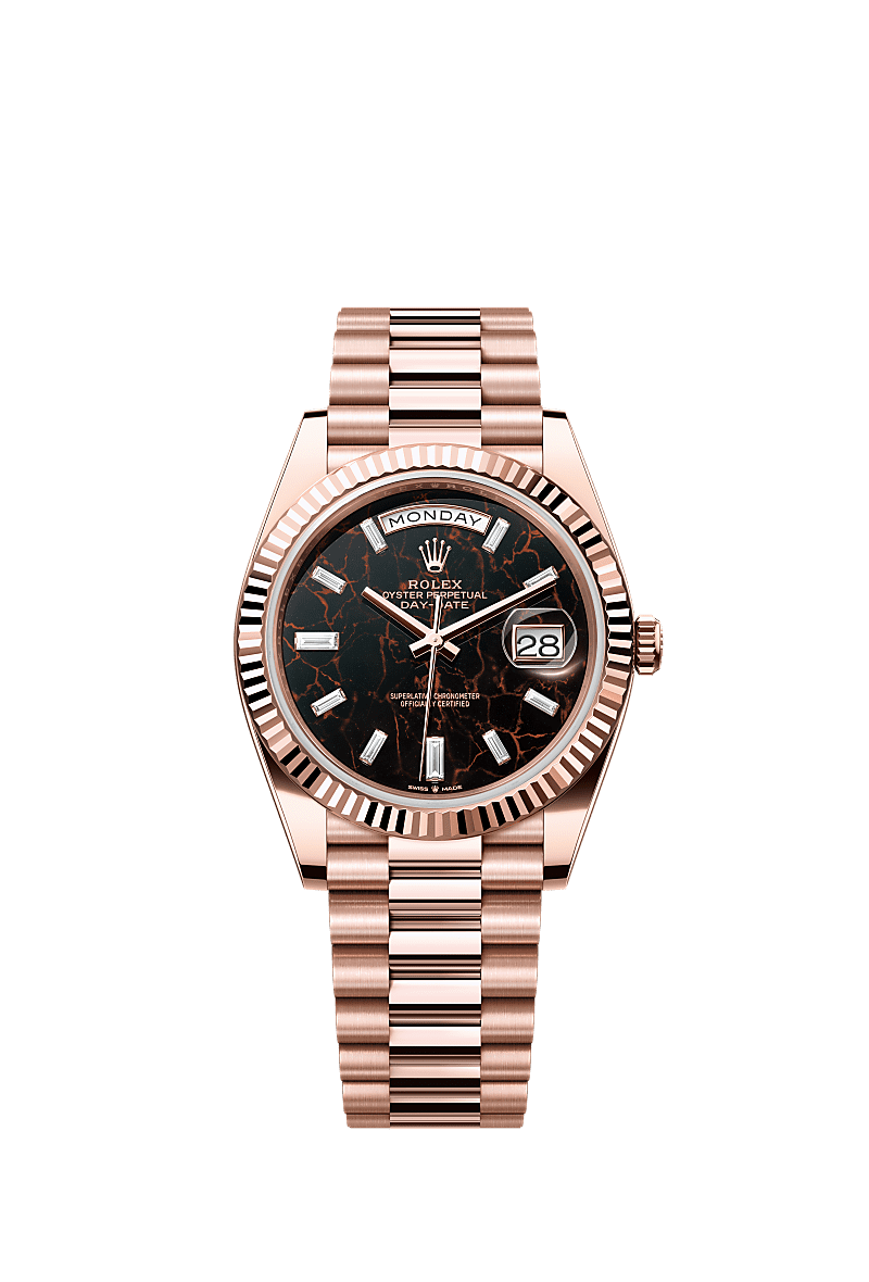 Rolex Day Date 40 watch 18 ct Everose gold m228235 0045
