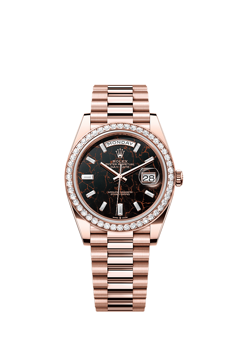 Rolex Day Date 40 watch 18 ct Everose gold m228345rbr 0016