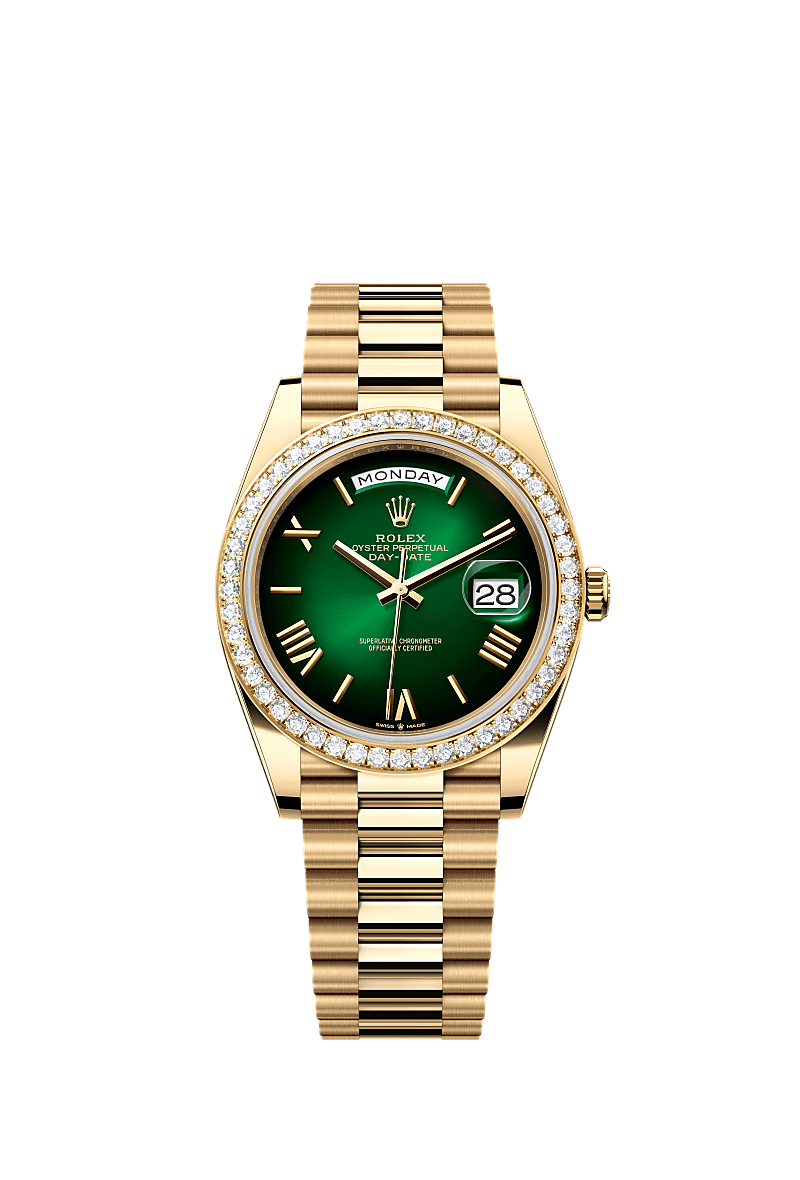 Rolex day date olive green top